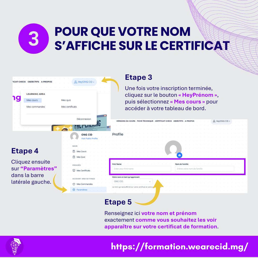nom certif